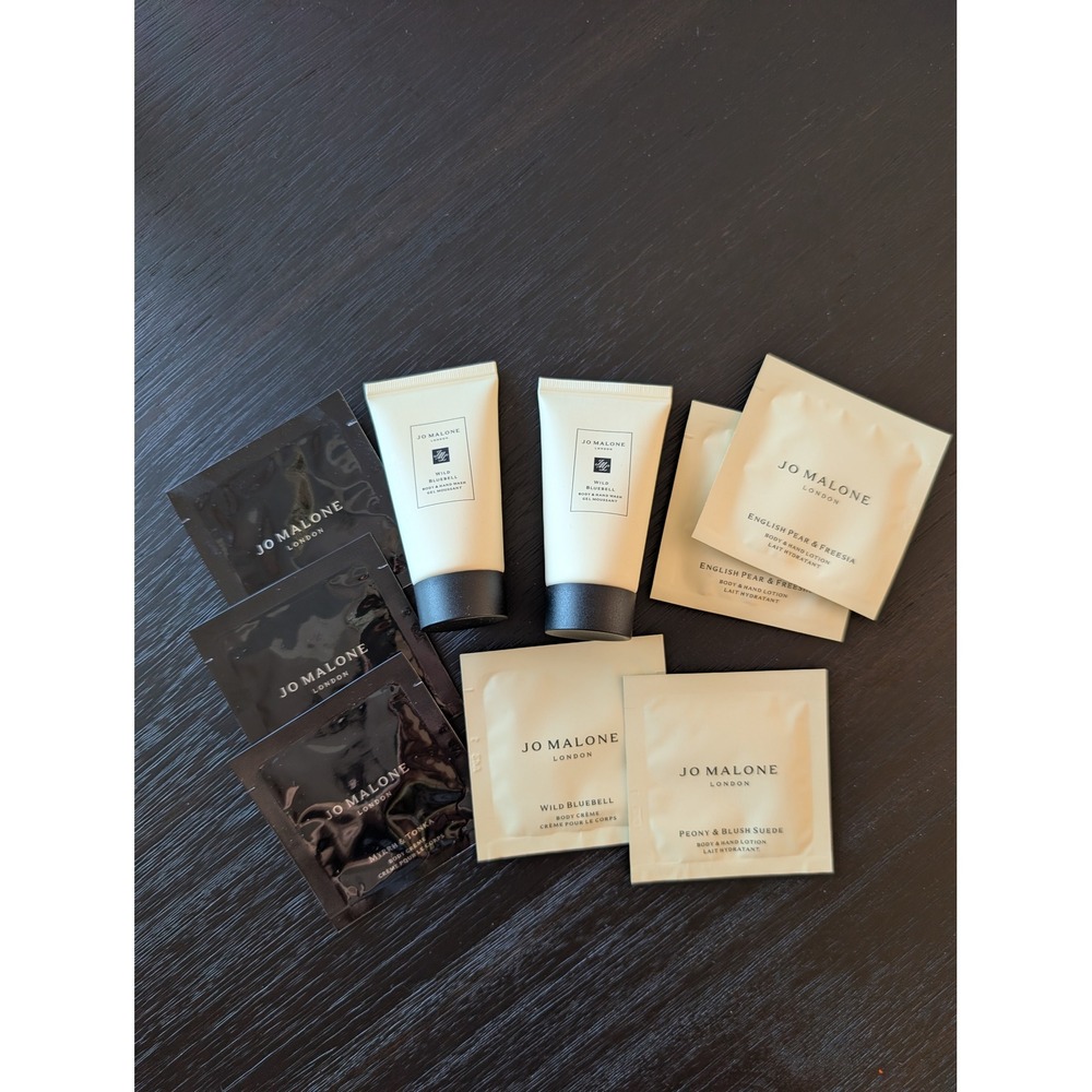Jo Malone London Wild Bluebell Body Wash & Scents Sampler Set 9pc Travel Size